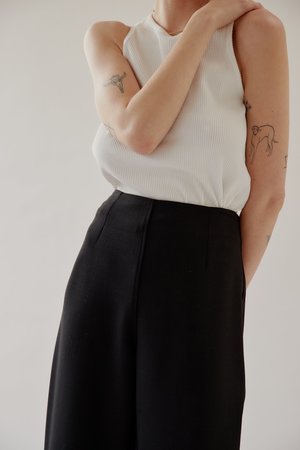 Mina Moi Wool Pant - Black Mina Moi Wool Pant - Black