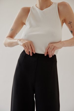 Mina Moi Wool Pant - Black Mina Moi Wool Pant - Black