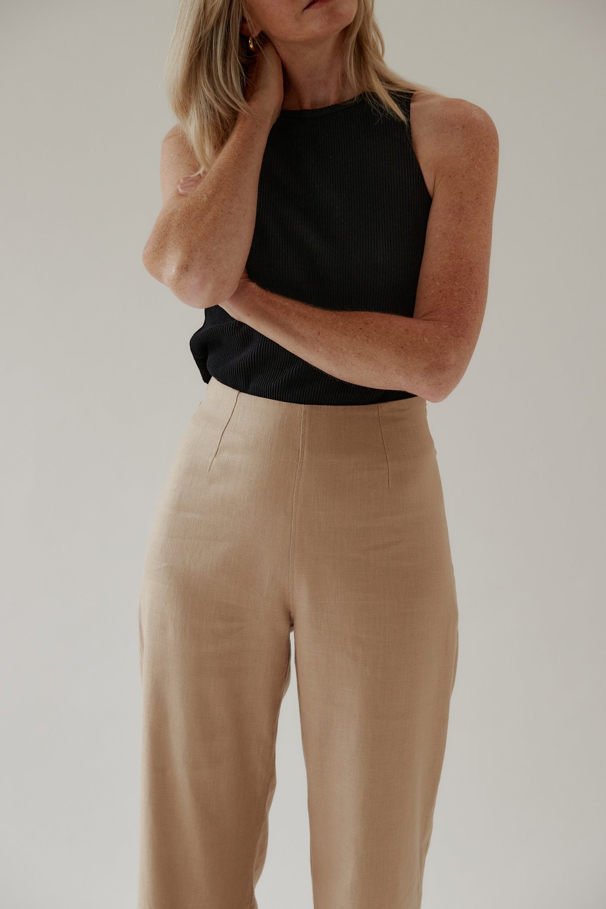 Mina Ribbed Tank - Black - Image 1 of 5