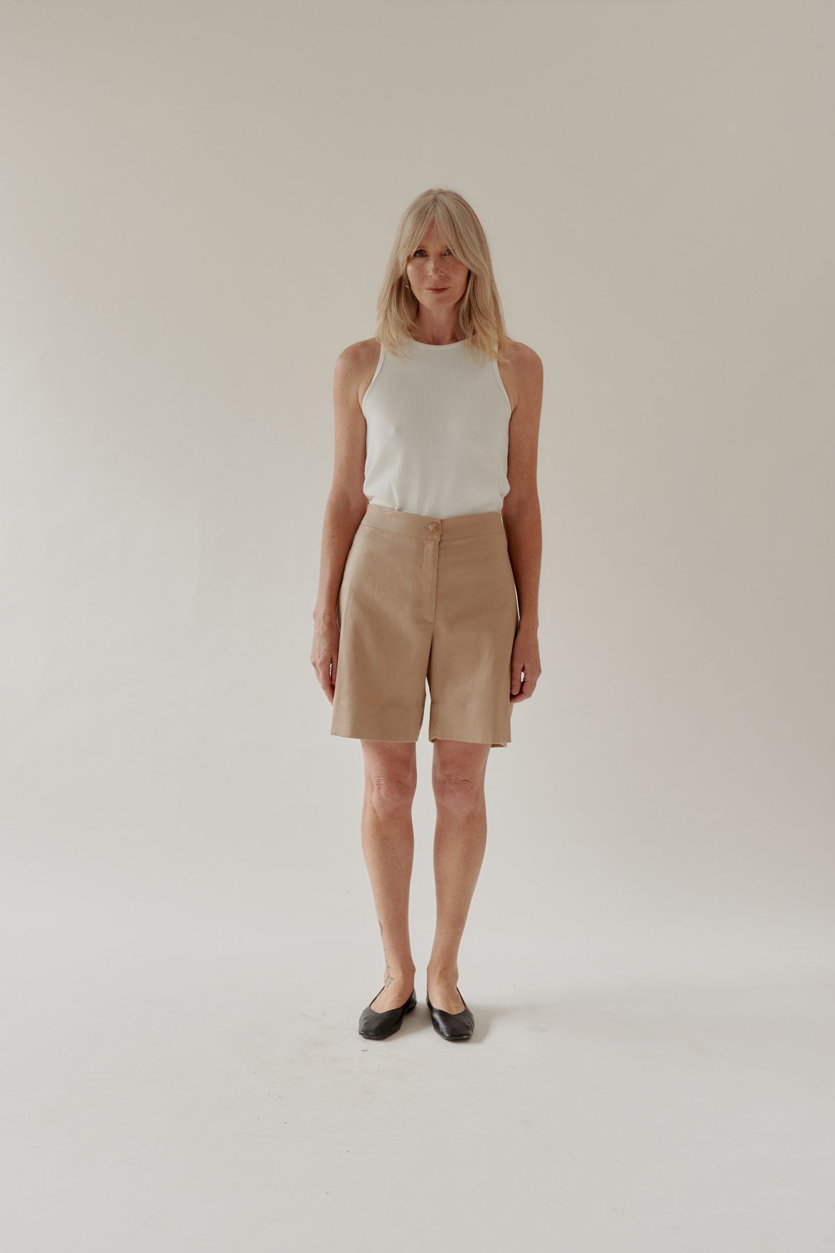 Mina Ribbed Tank - Off White - Image 6 of 6