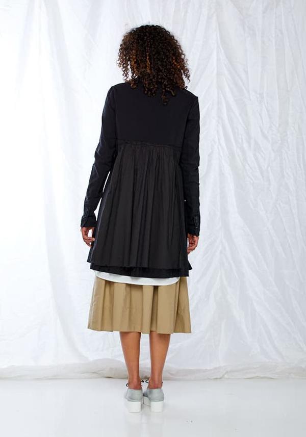Rundholz Black Label Contrast Panel A-Line Jacket - black Rundholz Black Label Contrast Panel A-Line Jacket - black