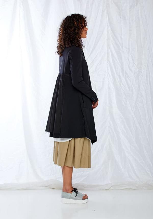 Rundholz Black Label Contrast Panel A-Line Jacket - black Rundholz Black Label Contrast Panel A-Line Jacket - black