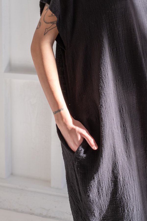 open lace back dress Hand-Dyed Cocoon Dress with Pockets | Relaxed Tie-Dye Maxi