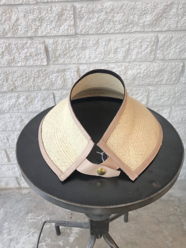 Janessa Leone CYNTHIA VISOR hat - NATURAL | Garmentory display picture 3