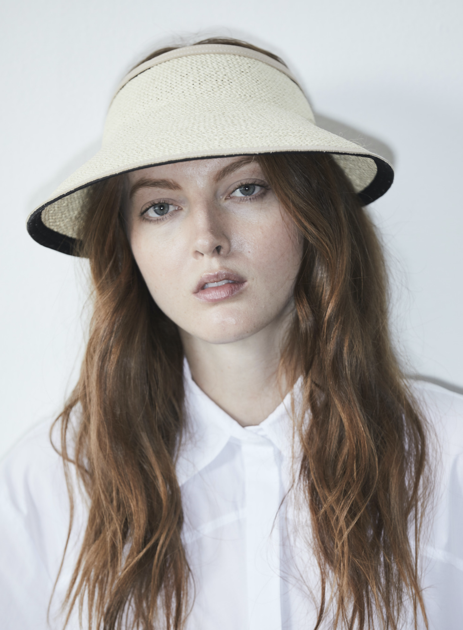 Janessa Leone Cynthia Visor Natural Straw Beige Janessa Leone Cynthia Straw Visor - Bergdorf Goodman main image 3