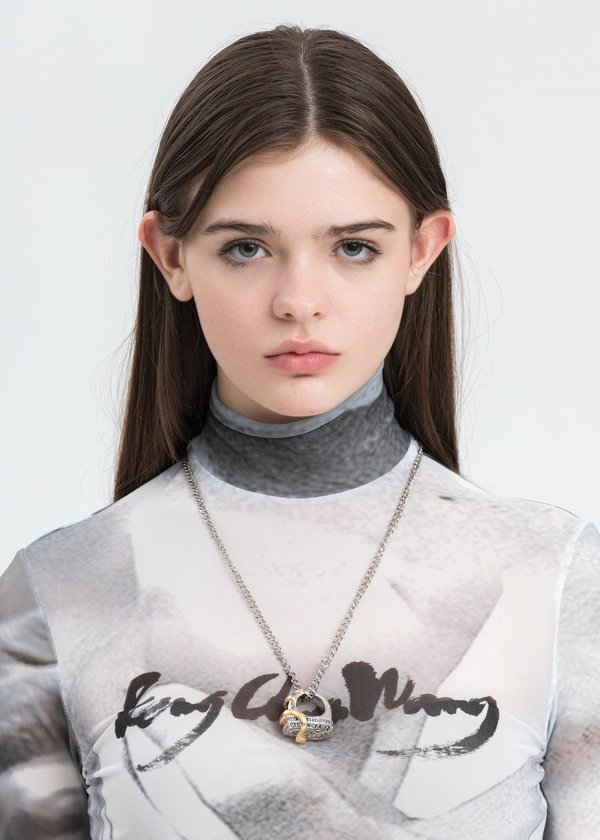 Feng Chen Wang コービー Steel Ring Necklace