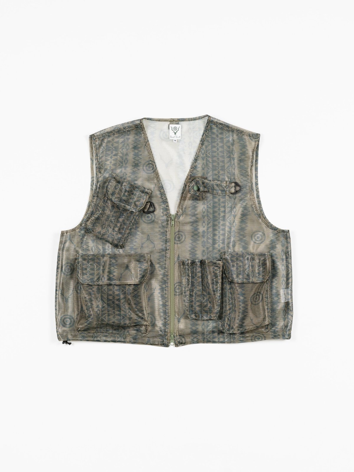 South2 West8 Bush Trek Vest - Skull & Target Heavyweight Mesh