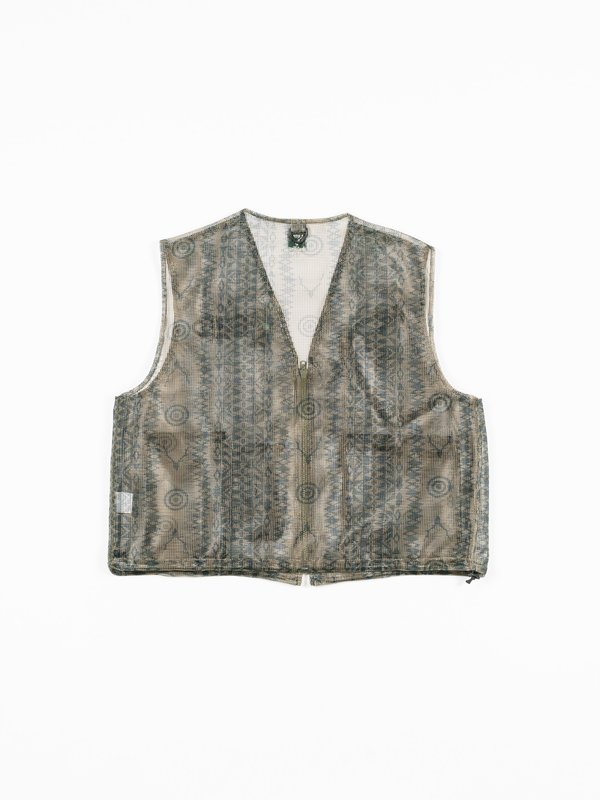 South2 West8 Bush Trek Vest - Skull & Target Heavyweight Mesh 