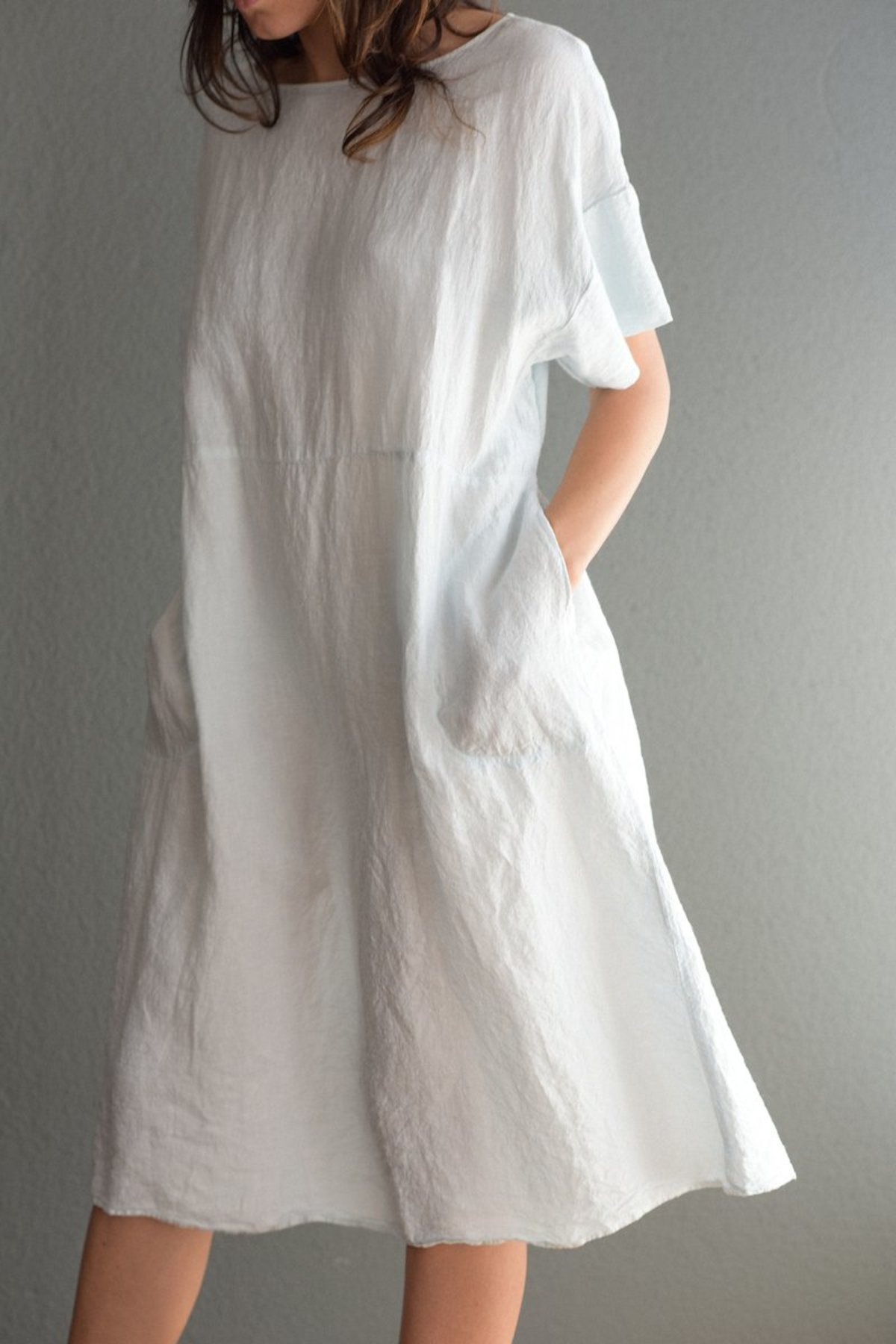 Manuelle Guibal Linen Dress - Aqua | Garmentory