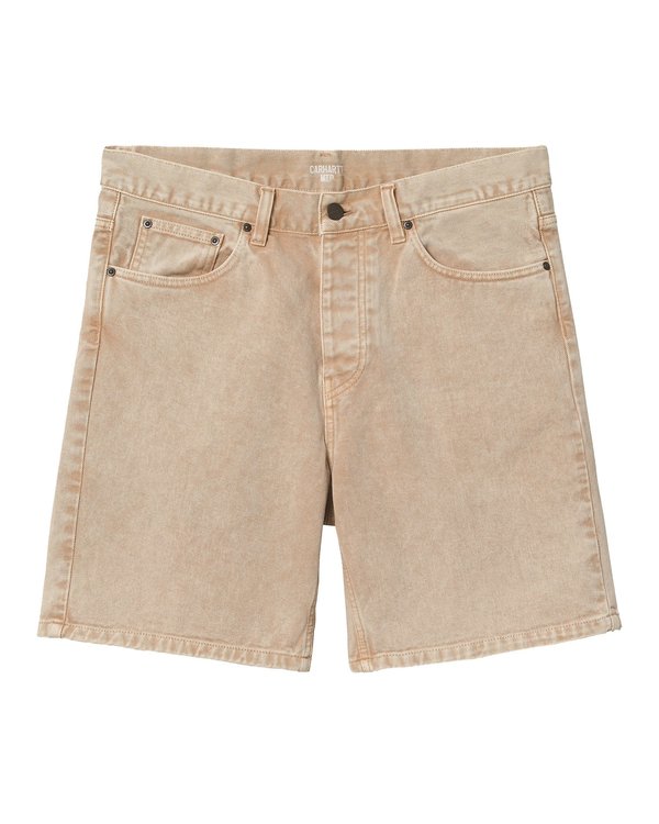 CARHARTT WIP Pantal贸n corto Newell - Dusty Heather Brown Worn Washed CARHARTT WIP Pantal贸n corto Newell - Dusty Heather Brown Worn Washed