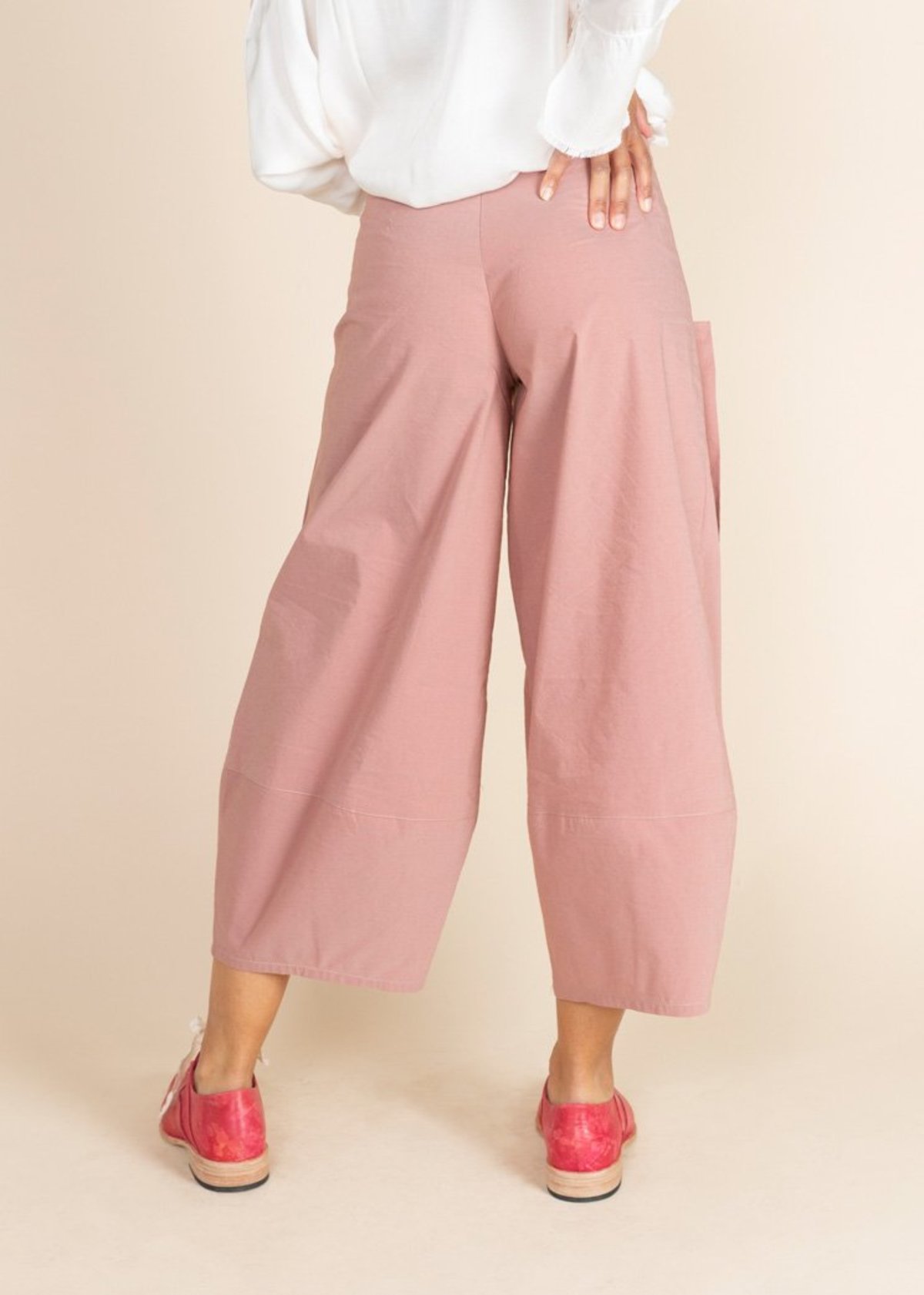 Echappees Belles Cotton King Trouser - Rouge - Image 5 of 5