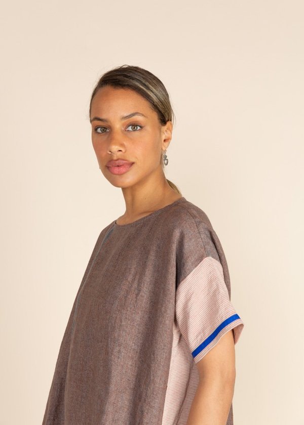 Echappees Belles Linen Kristin Dress - Bleu