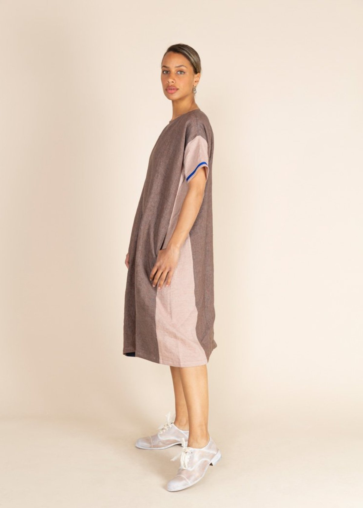 Echappees Belles Linen Kristin Dress - Bleu - Image 3 of 5