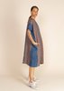 Echappees Belles Linen Kristin Dress - Bleu - Thumbnail 4