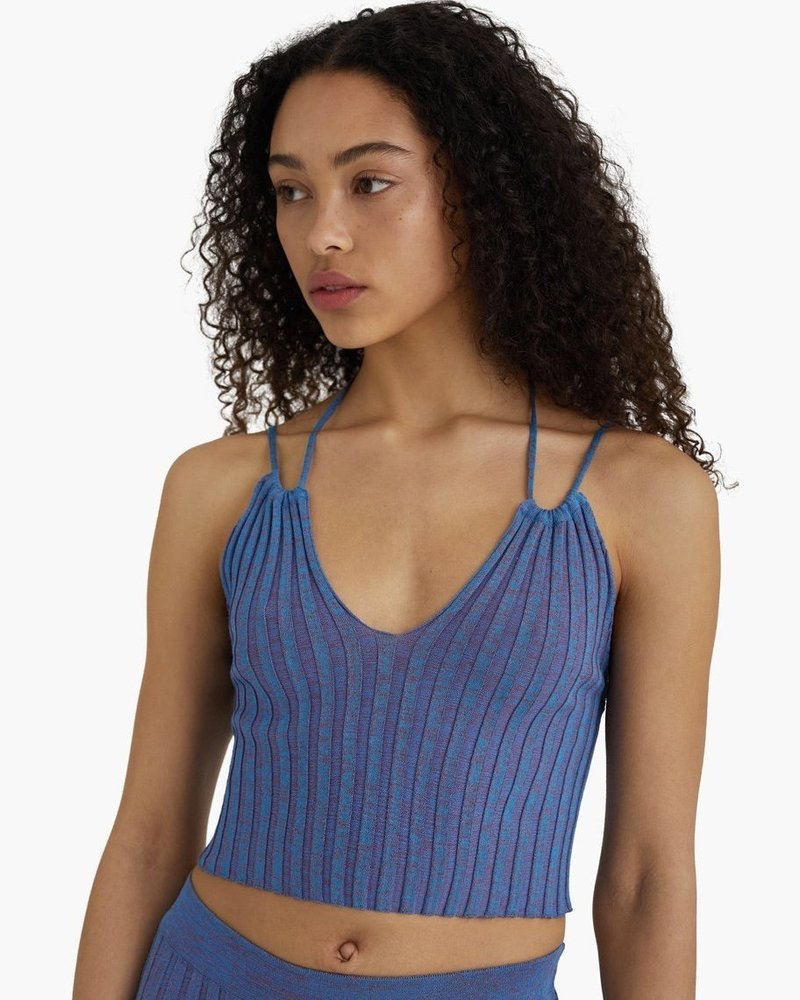 PALOMA WOOL BLOCK Rib Top Blue | Garmentory