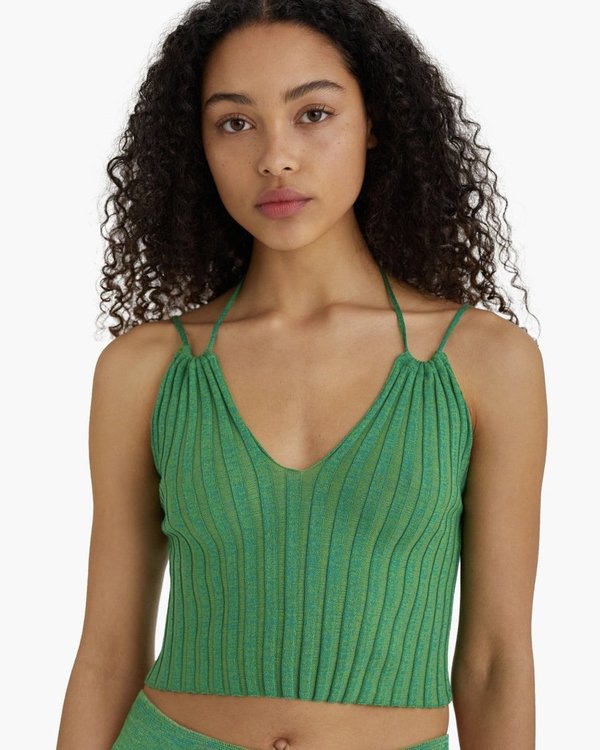 PALOMA WOOL BLOCK Rib Top Green | Garmentory
