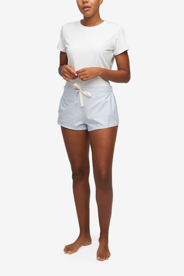 The Sleep Shirt Classic Camisole & Classic Short Set - Blue Oxford Stripe The Sleep Shirt Classic Camisole & Classic Short Set - Blue Oxford Stripe