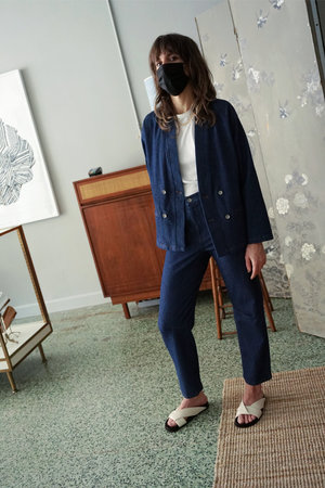 BARENA KIMO CARDIGAN JACKET - navy 