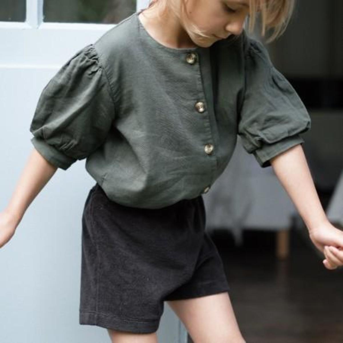 kids Poudre Organic Poire Blouse - Pirate Black - Image 3 of 4