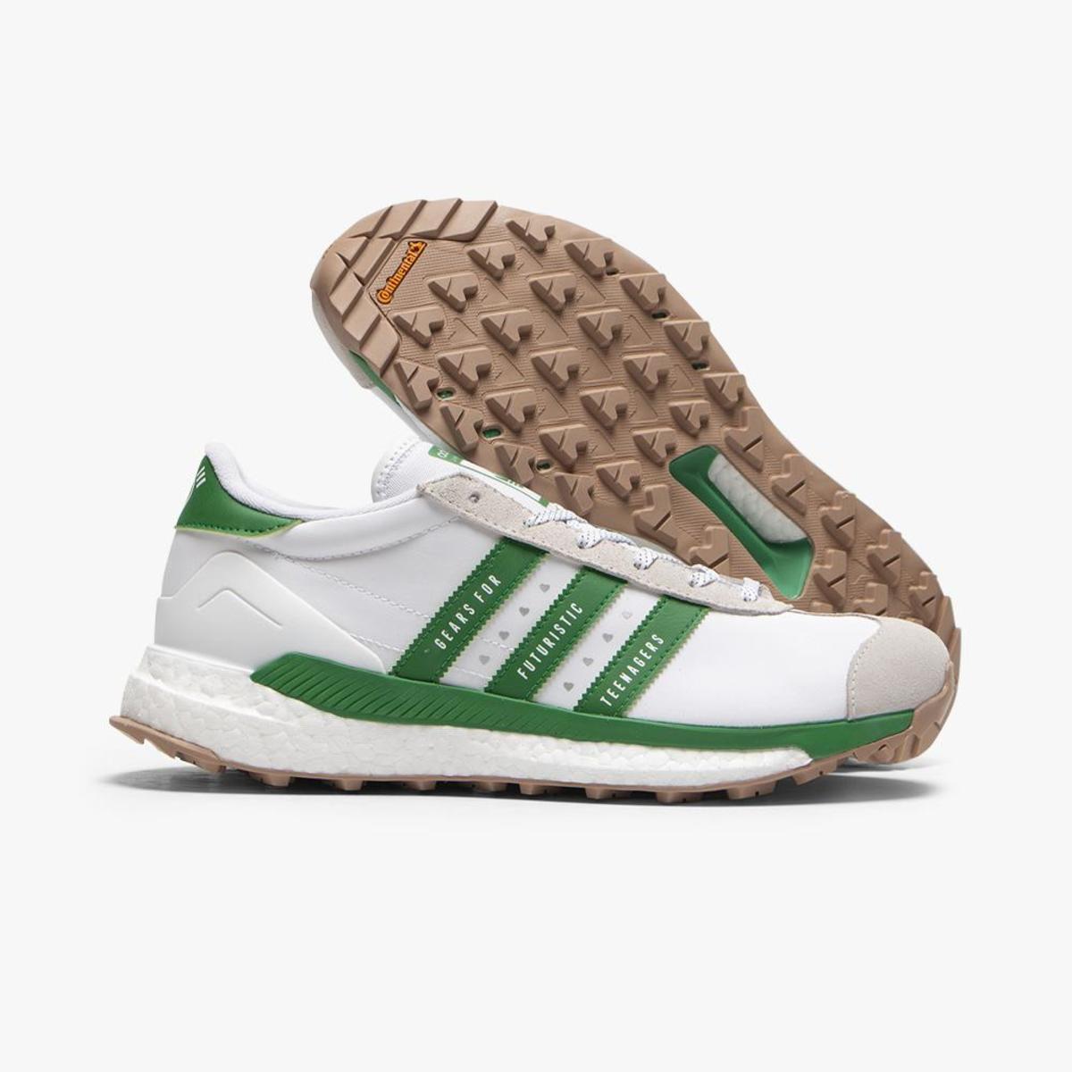 adidas gazelle silver green womens Adidas x Wales Bonner Mens Country Shoes  Extra Butter