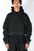 Sebastien Ami CROPPED HOODIE sweater - BLACK - Thumbnail 2