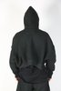 Sebastien Ami CROPPED HOODIE sweater - BLACK - Thumbnail 4