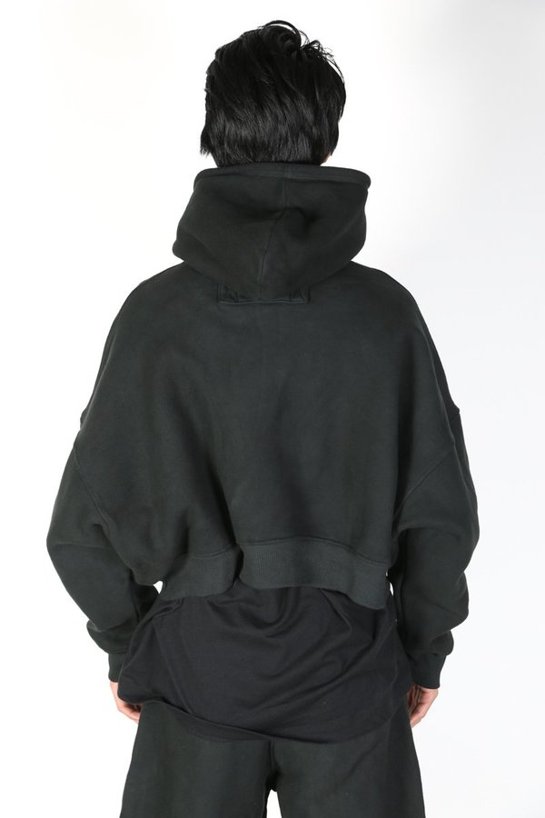 Sebastien Ami CROPPED HOODIE sweater - BLACK