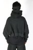 Sebastien Ami CROPPED HOODIE sweater - BLACK - Thumbnail 7