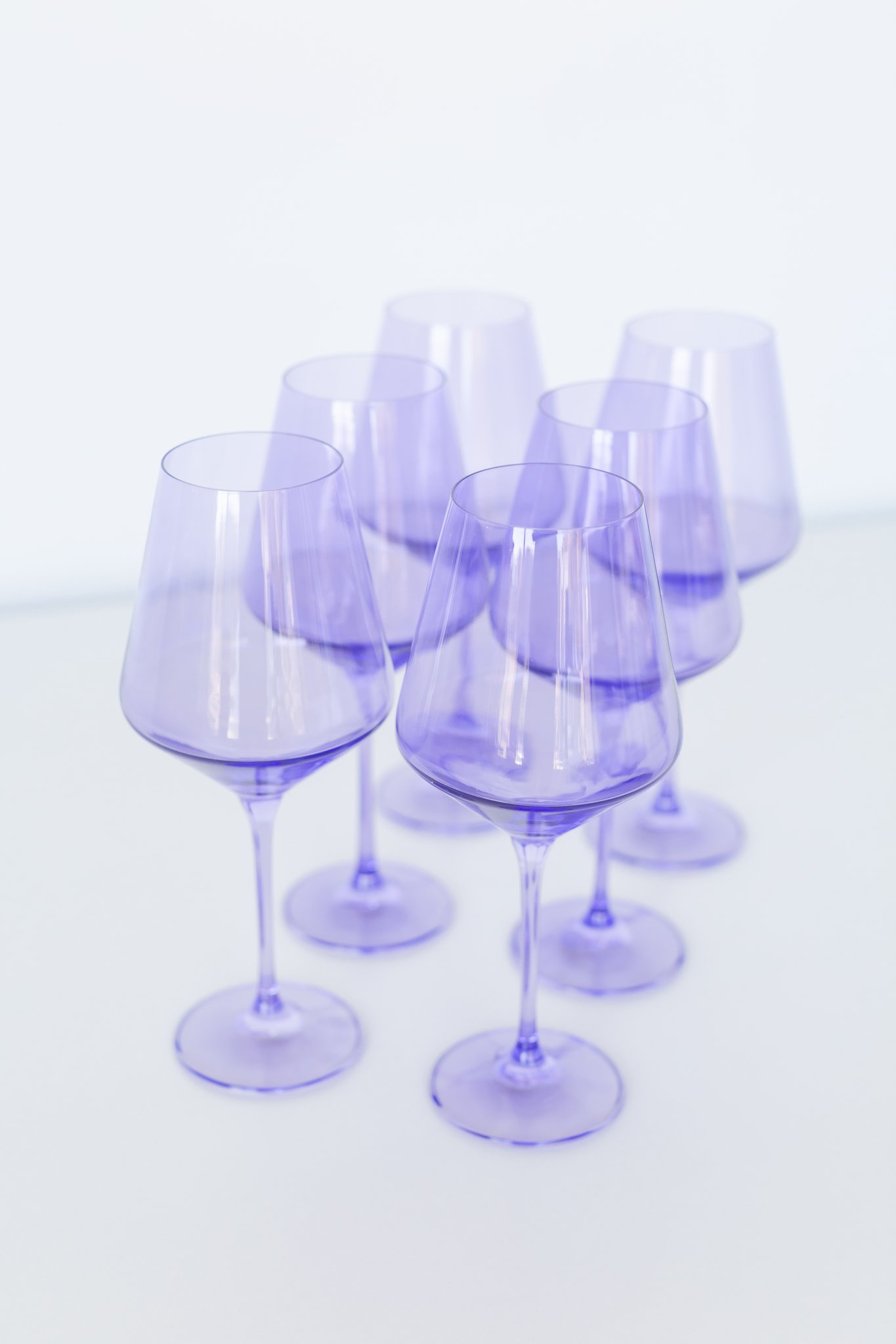 Estelle Colored Glass Wine Glasses Lavender Garmentory