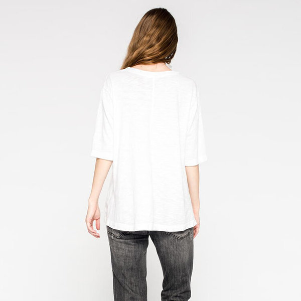 Wilt elbow sleeve trapeze tee - white Wilt elbow sleeve trapeze tee - white