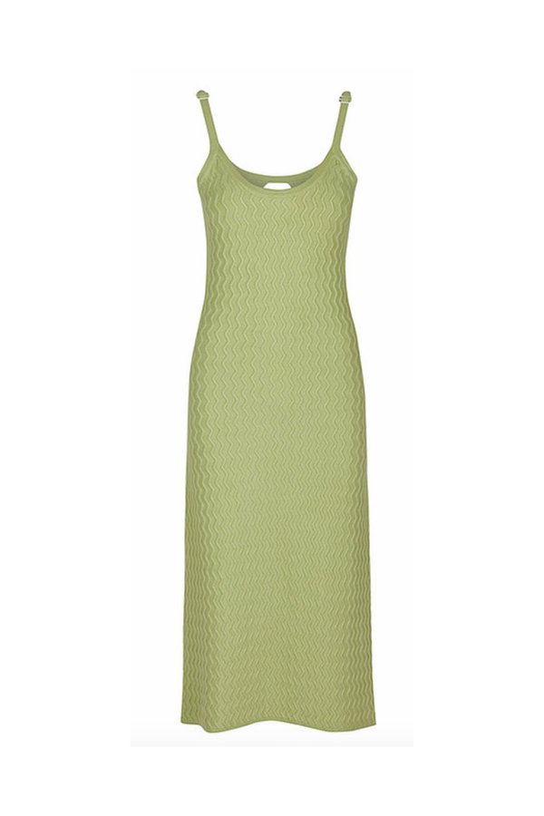 house of sunny green knit dress POINT BREAK Midi - strawberry dress