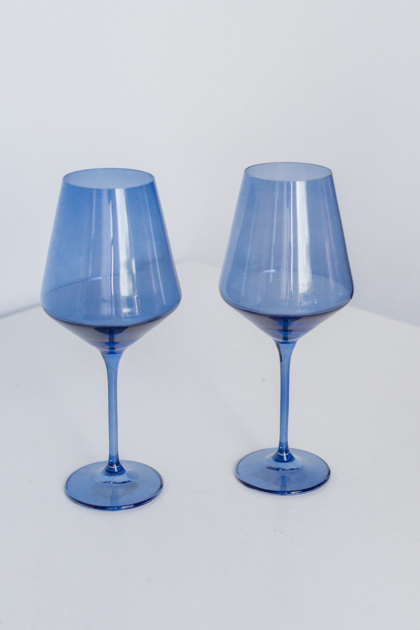Estelle Colored Glass Wine Glasses Cobalt Blue Garmentory