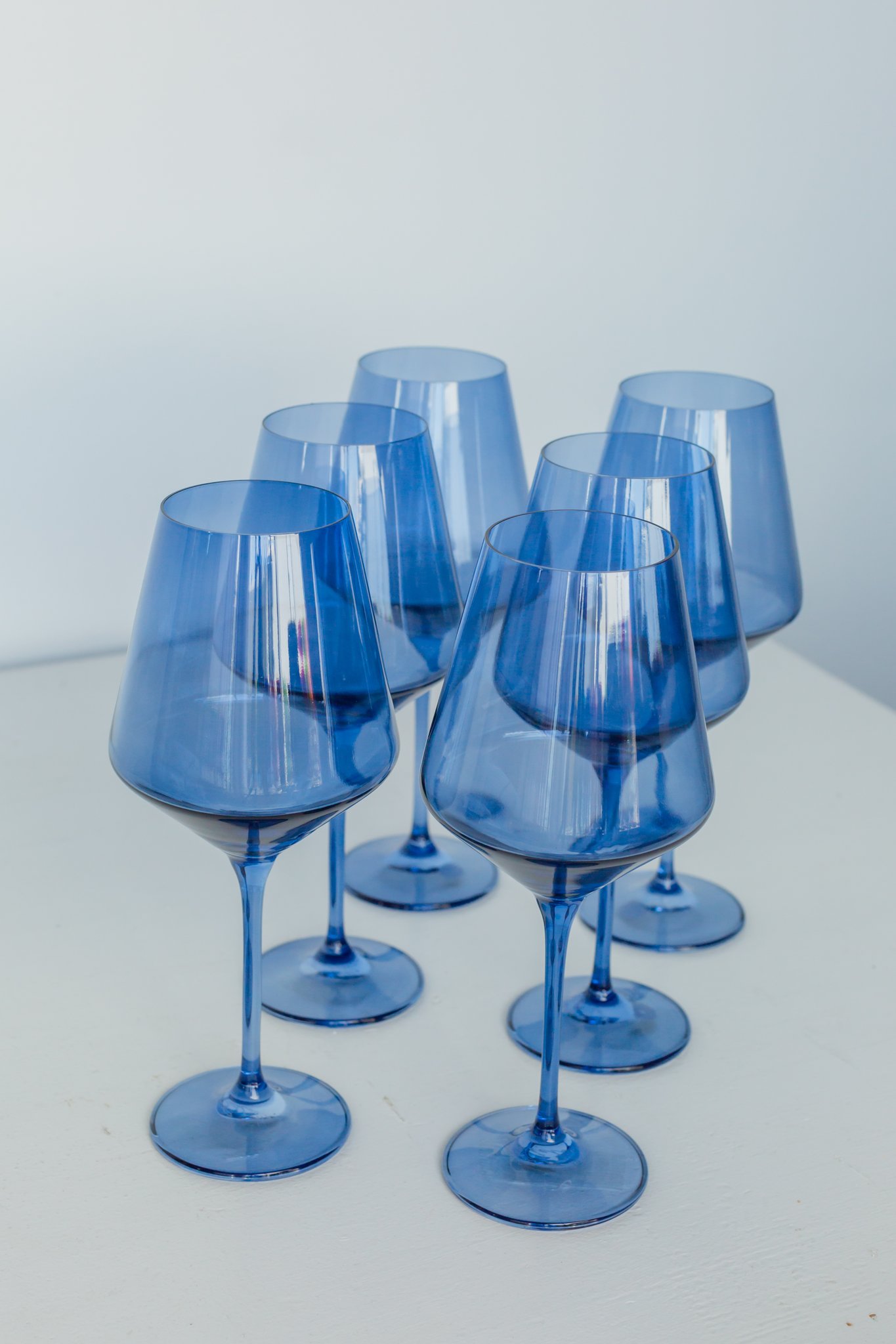 Estelle Colored Glass Wine Glasses Cobalt Blue Garmentory