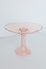 Estelle Colored Glass Cake Stand - Blush Pink - Thumbnail 1