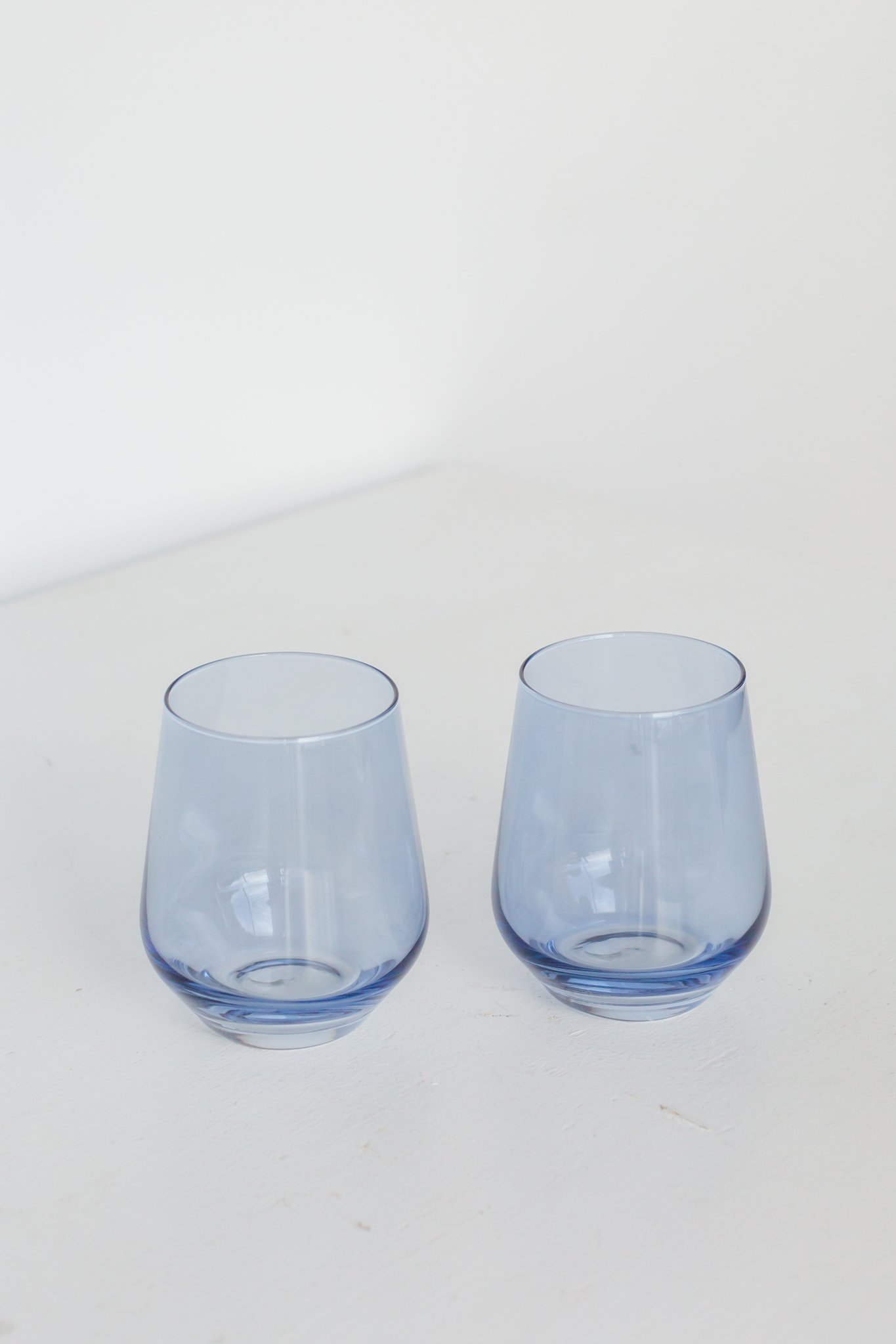 Estelle Colored Glass Stemless Wine Glasses Cobalt Blue Garmentory