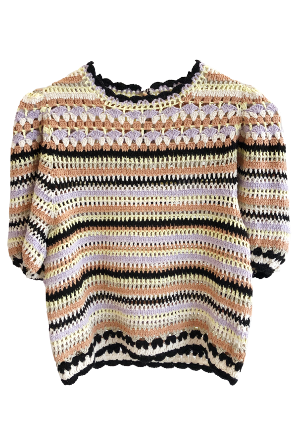 Ulla Johnson Crochet Irene Pullover - Honey Ulla Johnson Crochet Irene Pullover - Honey