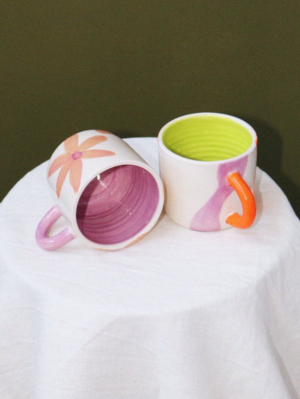 Mosey Me Arcadia X Mosey Handled Mug - Flower Mosey Me Arcadia X Mosey Handled Mug - Flower