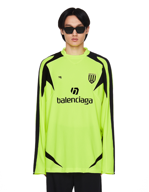 Balenciaga Soccer Logo L/S T-shirt - Green | Garmentory