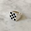 Unisex Tarin Thomas Samuel Mini Ring - Checkered - Thumbnail 3