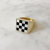 Unisex Tarin Thomas Samuel Mini Ring - Checkered - Thumbnail 5