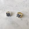Unisex Tarin Thomas Samuel Mini Ring - Checkered - Thumbnail 7