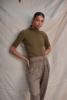 Lois Hazel Skivvy Rib Tee - Olive - Thumbnail 2