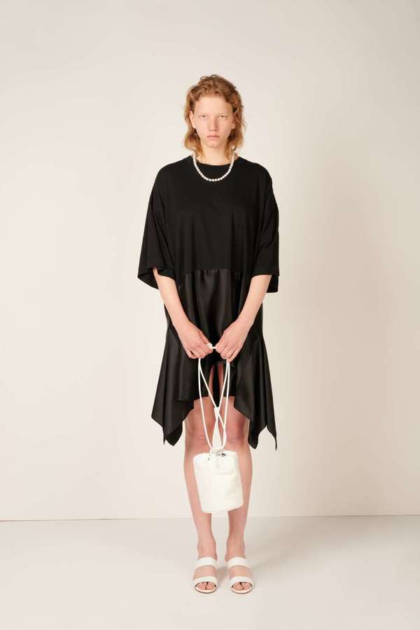 asymmetric t-shirt dress Cutout Asymmetrical T-Shirt Dress