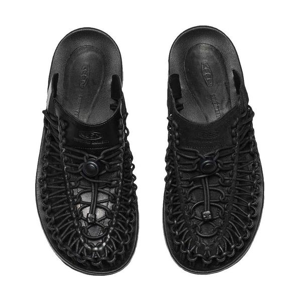 Keen Uneek Premium Leather Slide - Triple Black | Garmentory