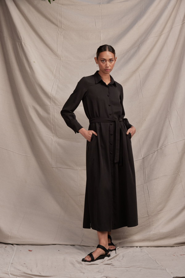 Lois Hazel Carmela Shirt Dress - Black Lois Hazel Carmela Shirt Dress - Black