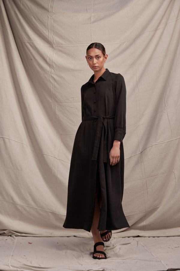 Lois Hazel Carmela Shirt Dress - Black Lois Hazel Carmela Shirt Dress - Black