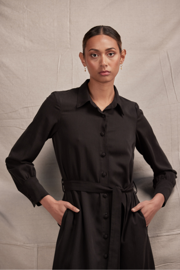 Lois Hazel Carmela Shirt Dress - Black Lois Hazel Carmela Shirt Dress - Black