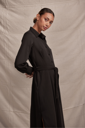 Lois Hazel Carmela Shirt Dress - Black Lois Hazel Carmela Shirt Dress - Black