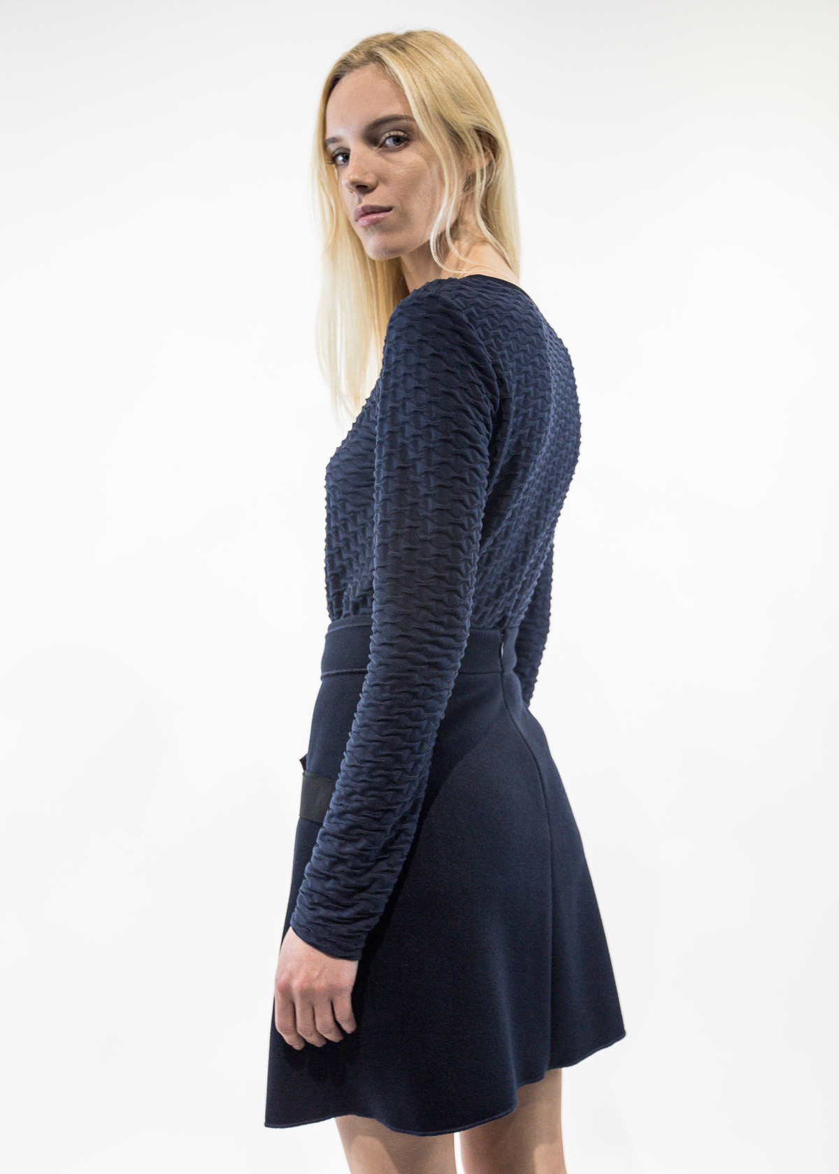 Carven Long-Sleeve Jacquard Jersey T-Shirt - Image 2 of 5