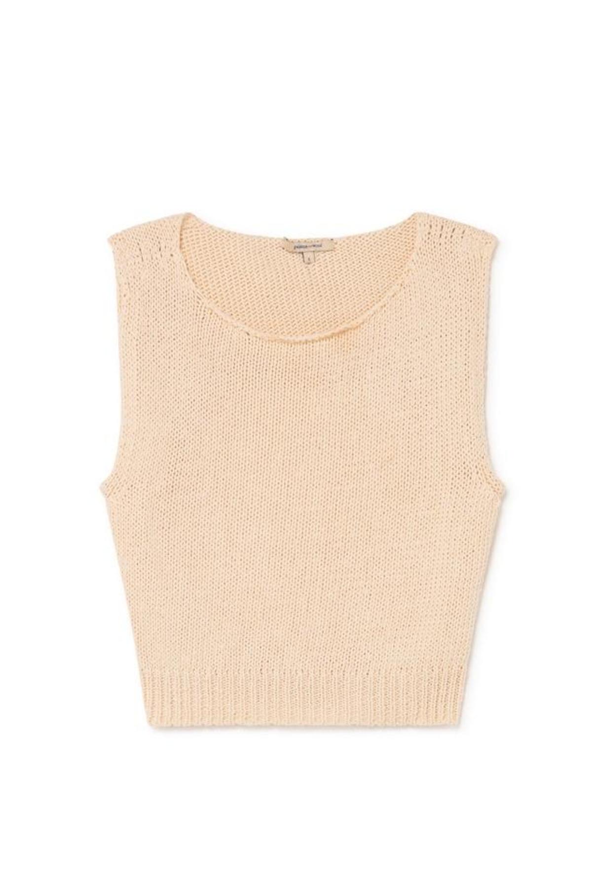 Paloma Wool Jigglypuff Open Back Knit Tank Top - Ecru | Garmentory